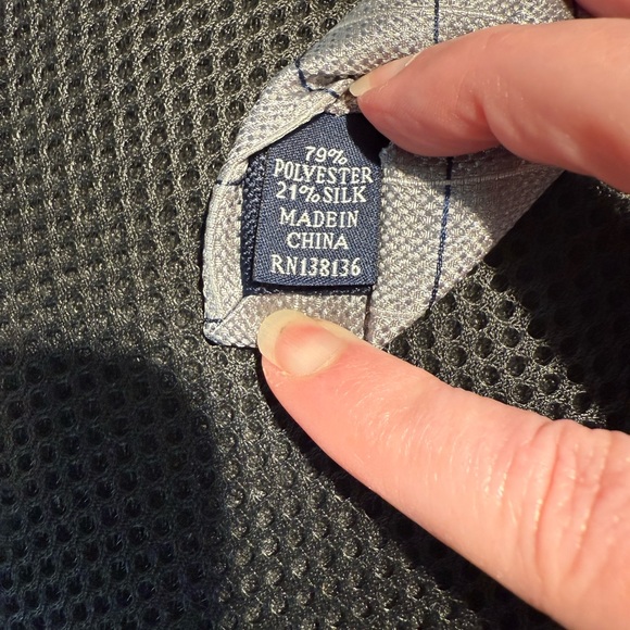 Club Room Gray and Black Checkered Tie - Picture 3 of 4